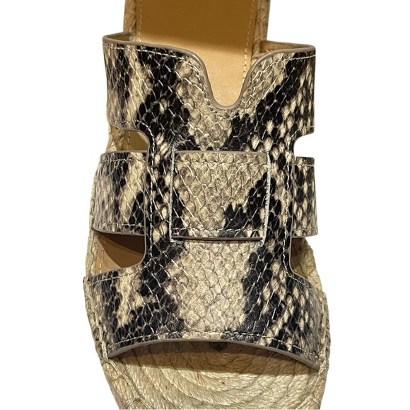 MARC FISHER ROBBYN PYTHON ESPADRILLE WEDGE BOHEMIAN SANDALS SZ 6M EUC - Picture 12 of 13